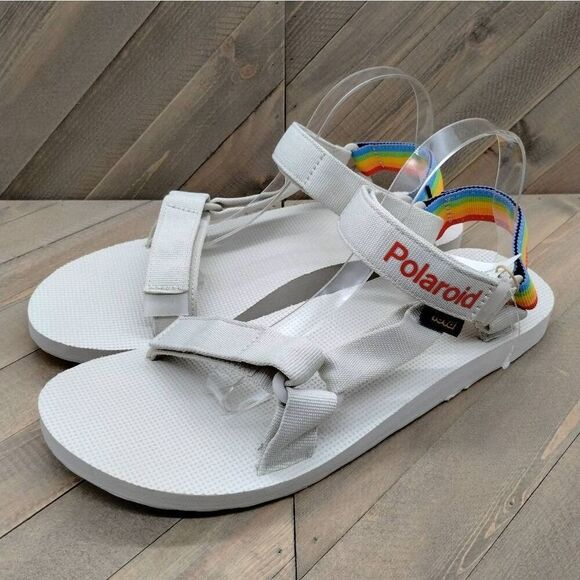Teva Original‎ Universal Pride x Polaroid Sandals Mens Size  12 Ice Grey Outdoor - Picture 1 of 9